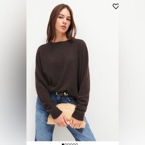Reformation cashmere boyfriend sweater compost xs